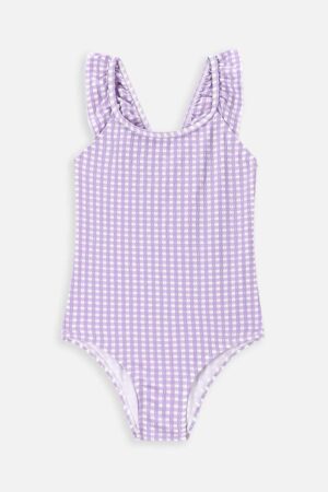 Coccodrillo costum de baie dintr-o bucată pentru copii culoarea violet