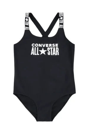 Converse costum de baie dintr-o bucată pentru bebeluși culoarea negru
