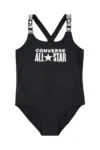 Converse costum de baie dintr-o bucată pentru copii culoarea negru
