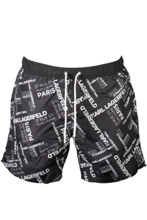 Costum de baie barbati - BEACHWEAR - 100% Poliester - Negru - KL21MBM14
