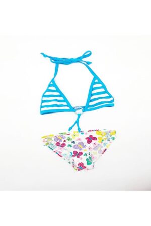 Costum de baie copii - cu fluturasi - 60439 - Alb