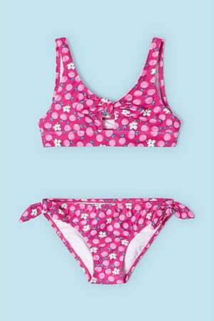 Costum de baie cu doua piese - cu impimeu tropical