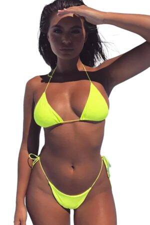 Costum de baie dama - 2 piese - sutien reglabil - chiloti tanga reglabil - EFAYN