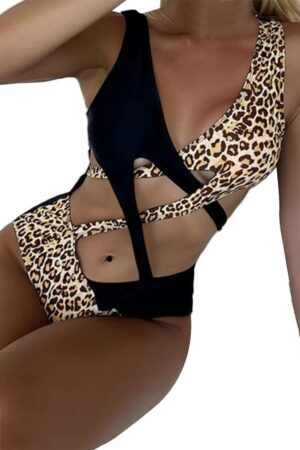 Costum de baie dama - o piesa - model animal print leopard - EFAYN