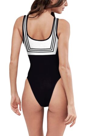 Costum de baie dama - o piesa - model jucaus - imprimeu funda - EFAYN