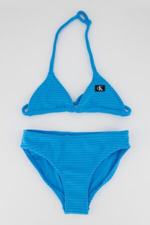 Costum de baie din doua piese cu aplicatie logo