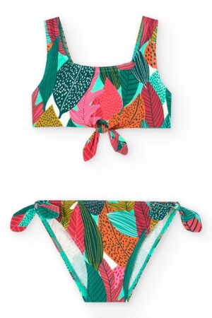 Costum de baie din doua piese cu detalii nod