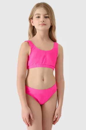 4F Costum de baie două piese pentru fete - fucsia