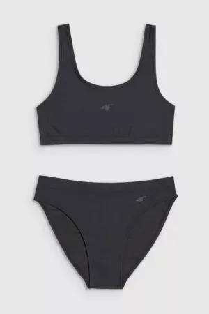 4F Costum de baie două piese pentru fete - negru