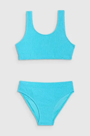 4F Costum de baie două piese pentru fete - turcoaz