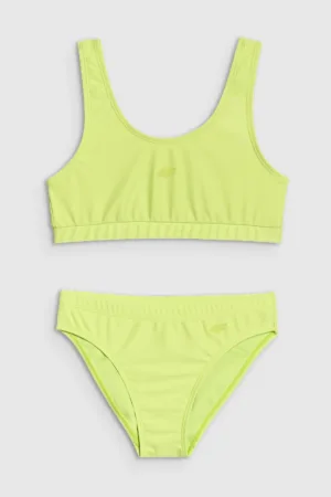 4F Costum de baie două piese pentru fete - verde