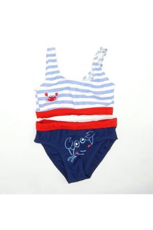 Costum de baie fetite - din 2 piese - 62429 - Albastru
