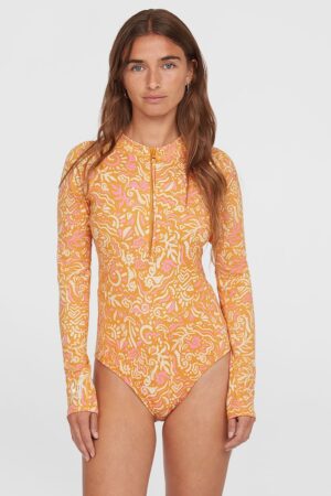 Costum de baie intreg cu fenta cu fermoar Women Of The Wave