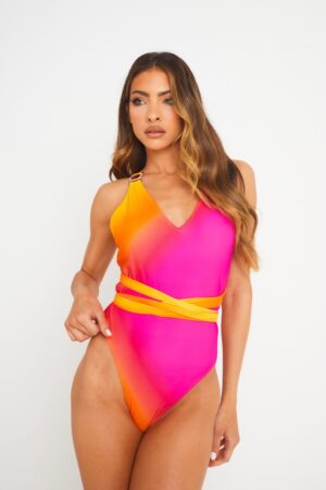 Costum de baie intreg cu model in degrade 4765