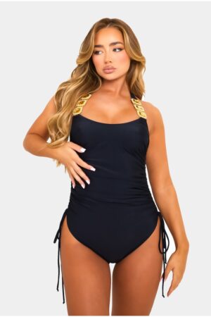 Costum de baie intreg cu snururi laterale Boujee 4945