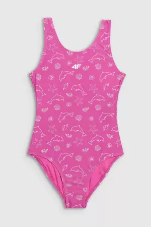 4F Costum de baie întreg pentru fete - multicolor