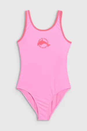 4F Costum de baie întreg pentru fete - roz