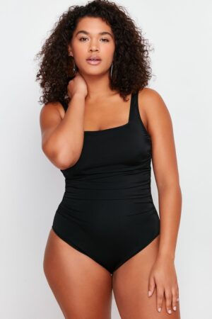 Costum de baie plus size intreg - drapat