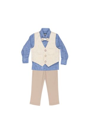 Costum elegant baieti - 4 piese - cu vesta - MY-5127