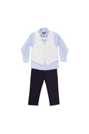 Costum elegant baieti - 4 piese - cu vesta - MY-5131