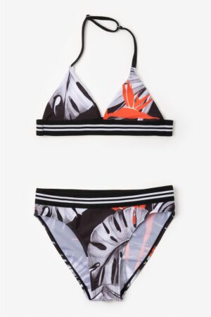 Costumde baie din doua piese cu model tropical