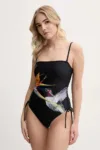 Desigual costum de baie dintr-o bucată COLIBRÍ ONE P. culoarea negru