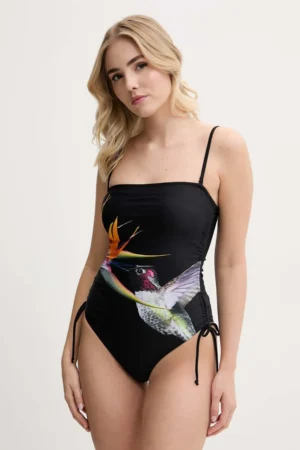 Desigual costum de baie dintr-o bucată COLIBRÍ ONE P. culoarea negru