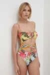Desigual costum de baie dintr-o bucată PALMS ONE PIECE culoarea galben