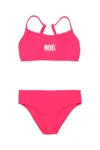 Diesel costum de baie pentru copii din două piese MNALAX SWIMSUIT culoarea roz