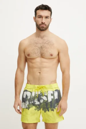Diesel pantaloni scurti de baie KEN-37-D-POP BOXER-SHORTS culoarea galben
