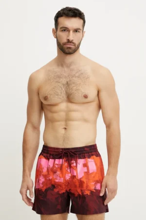 Diesel pantaloni scurti de baie KEN-37-D-POP BOXER-SHORTS culoarea rosu