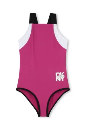 Dkny costum de baie dintr-o bucată pentru copii culoarea roz