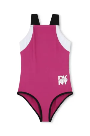 Dkny costum de baie dintr-o bucată pentru copii culoarea roz