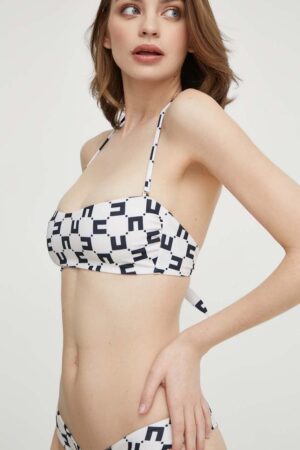 Elisabetta Franchi costum de baie din două piese culoarea bej