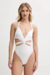Elisabetta Franchi costum de baie dintr-o bucată culoarea alb