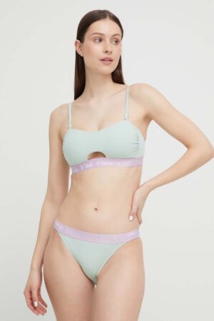 Fila costum de baie din două piese culoarea turcoaz