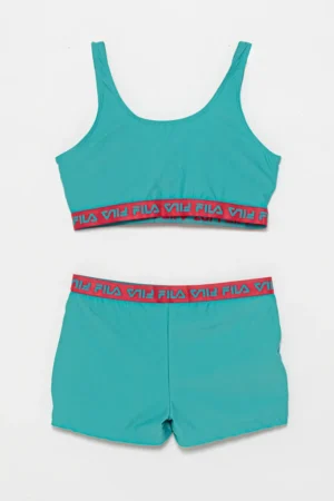Fila costum de baie pentru copii din două piese STETTFELD culoarea turcoaz