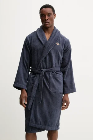 Gant halat de baie din bumbac culoarea bleumarin
