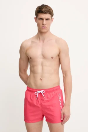 Gant pantaloni scurti de baie culoarea rosu