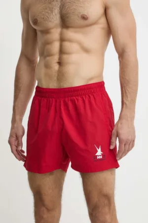 Helly Hansen pantaloni scurți de baie Cascais culoarea roșu