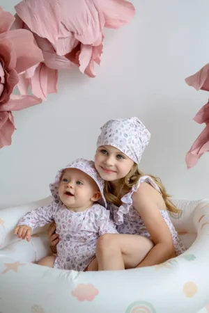 Jamiks costum de baie copii NELLI I culoarea roz