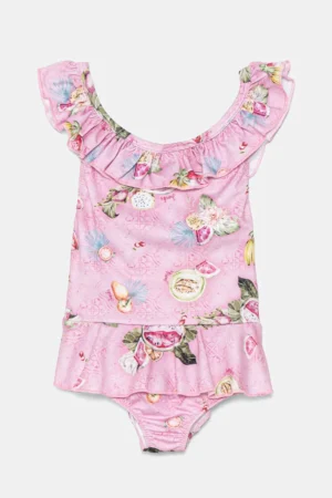 Jamiks costum de baie dintr-o bucată pentru copii MIRAY culoarea roz