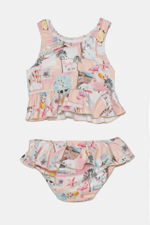 Jamiks costum de baie pentru bebeluși BLAMY culoarea portocaliu