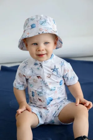 Jamiks costum de baie pentru bebeluși NINO culoarea bej