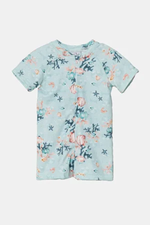 Jamiks costum de baie pentru bebeluși NINO culoarea turcoaz