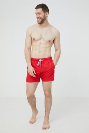 John Frank pantaloni scurti de baie culoarea rosu