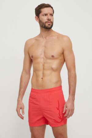 Karl Kani pantaloni scurti de baie culoarea rosu