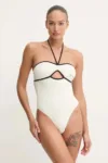 Karl Lagerfeld costum de baie dintr-o bucată culoarea bej