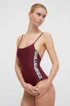Karl Lagerfeld costum de baie dintr-o bucată culoarea bordo