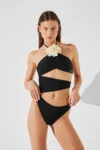 Karl Lagerfeld costum de baie dintr-o bucată culoarea negru